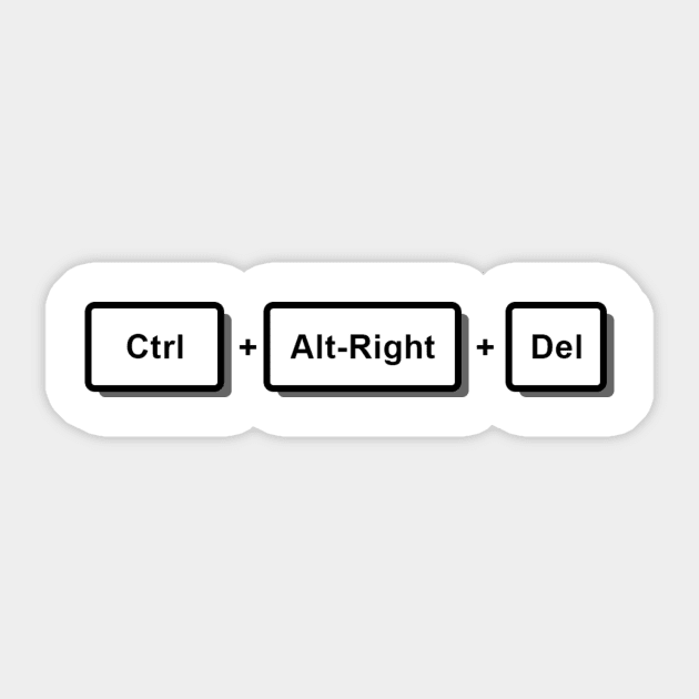 Ctrl+Alt-Right+Del Sticker by halfzero